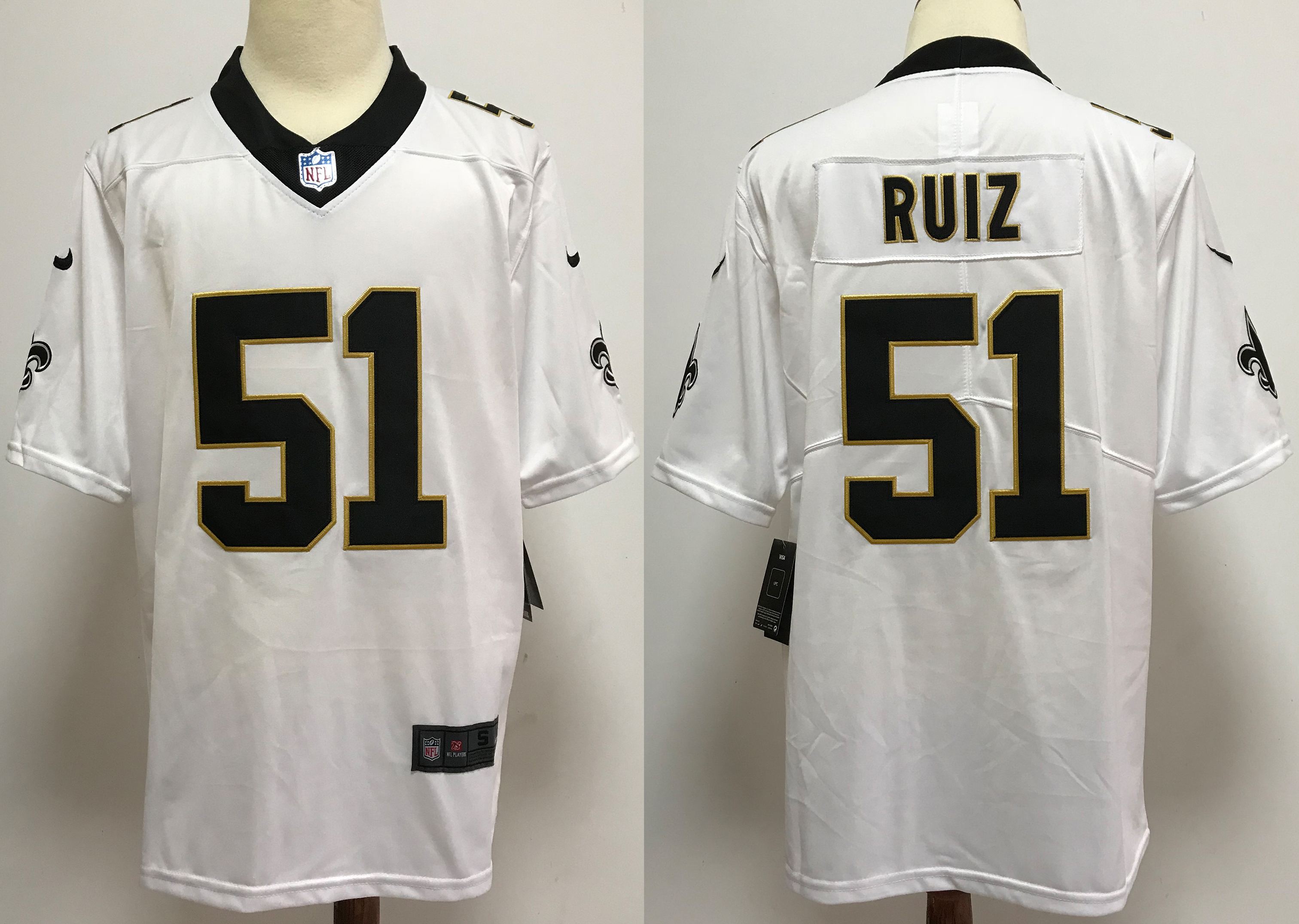 Men's New Orleans Saints Cesar Ruiz #51 White Jersey